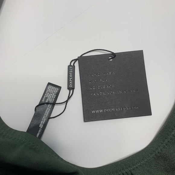 NWT Dixperfect Dark Olive Green Bikini Top - Picture 3 of 4